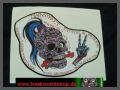 Mainstreet Tattoo & Piercing Skull - Aufkleber