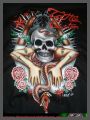 Tattoo Custom - Pinup Skull Shirt