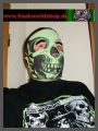 Green Skull Biker Maske