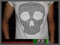 Skull Shirt - Strass - weiss